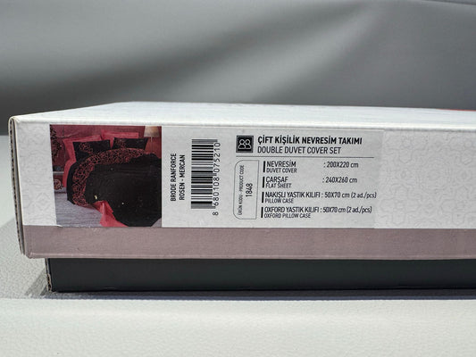 Bettwäsche Set für 2 Person Brode Rosen-Kiremit