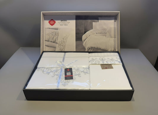 Bettwäsche Set für 2 Person Brode Genny-Beyaz