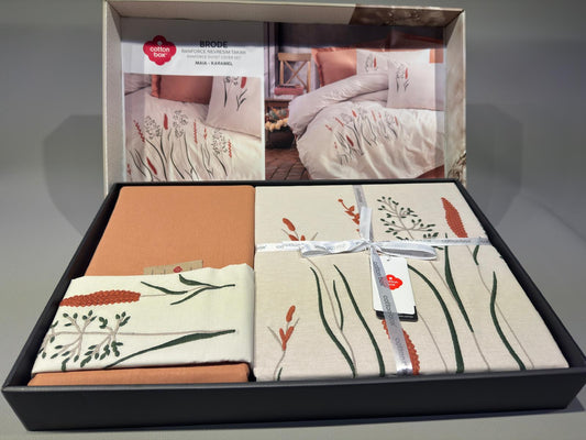 Bettwäsche Set für 2 Person Brode Maia-Karamel