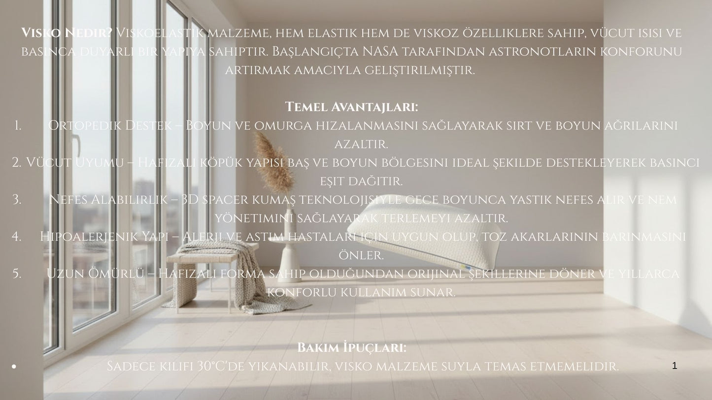 Premium Embrace SKY- ViscoElastic Pillow