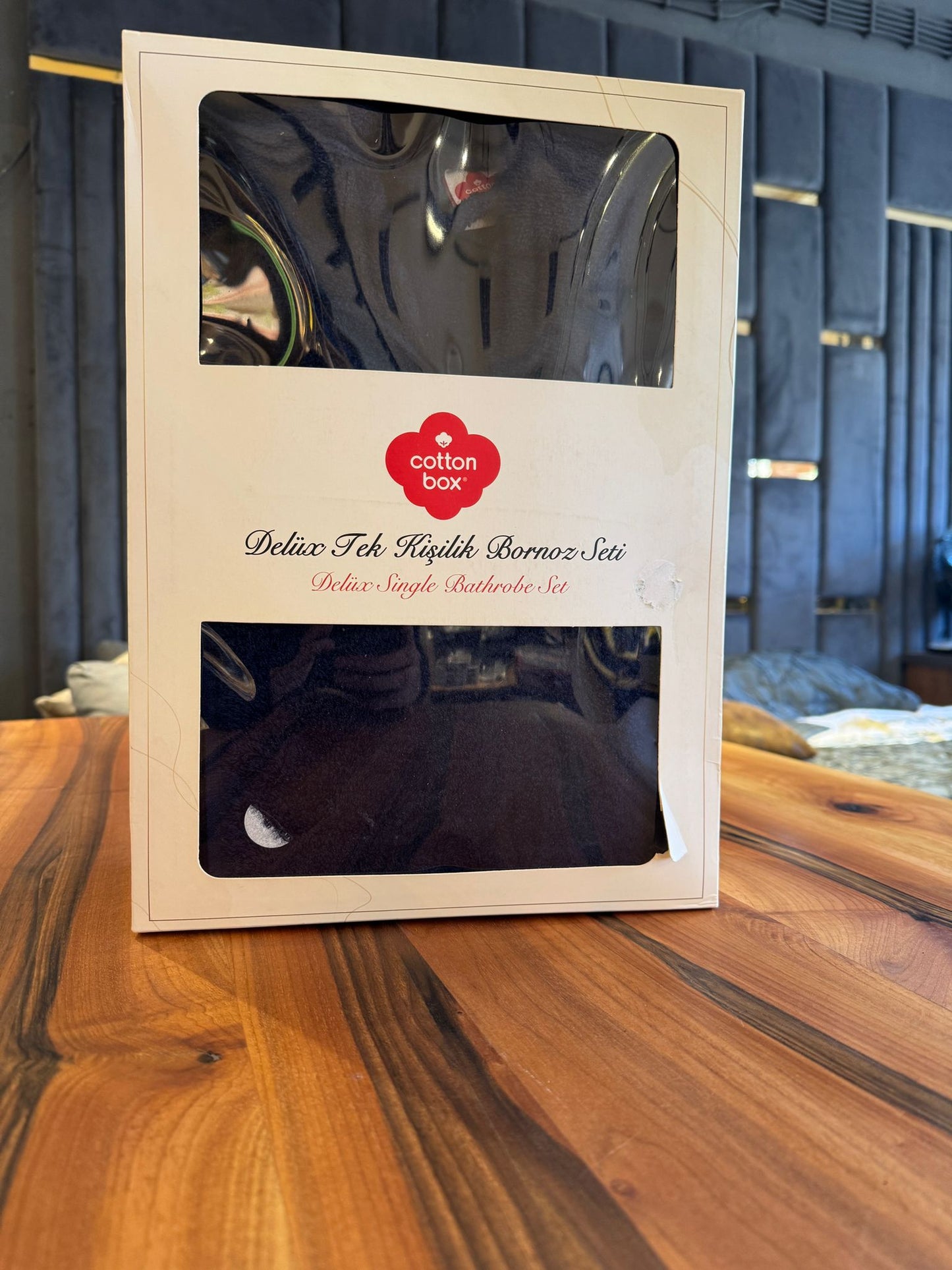 BADEMANTEL DELÜXE GRAU ANTRASIT