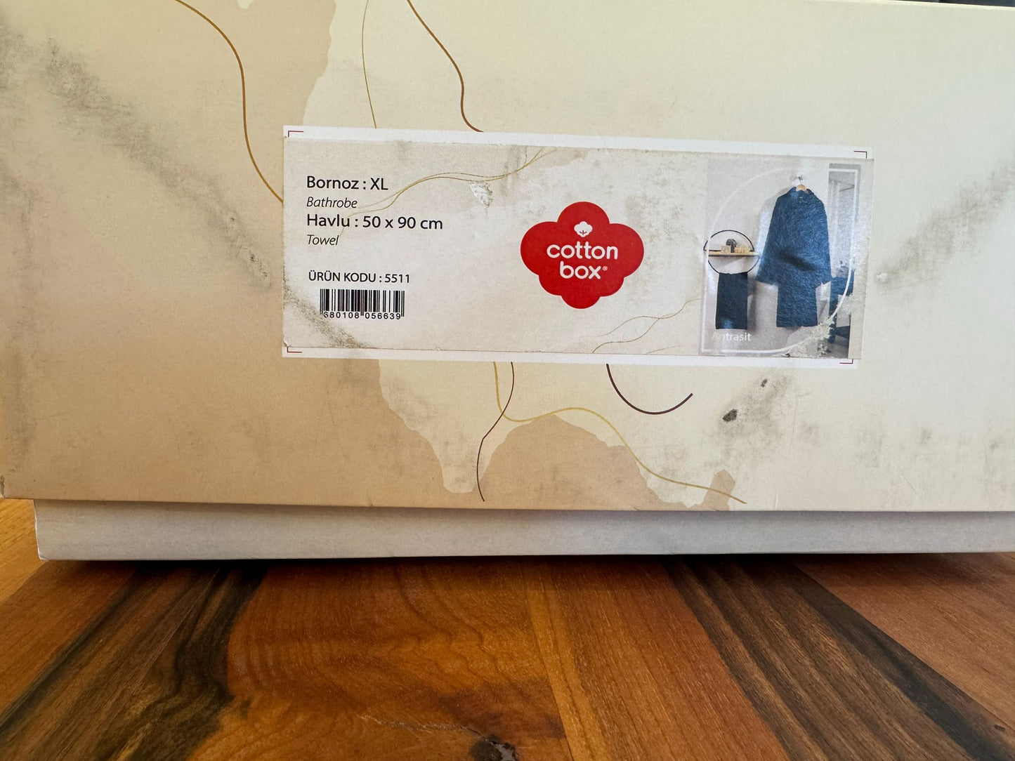 BADEMANTEL DELÜXE GRAU ANTRASIT