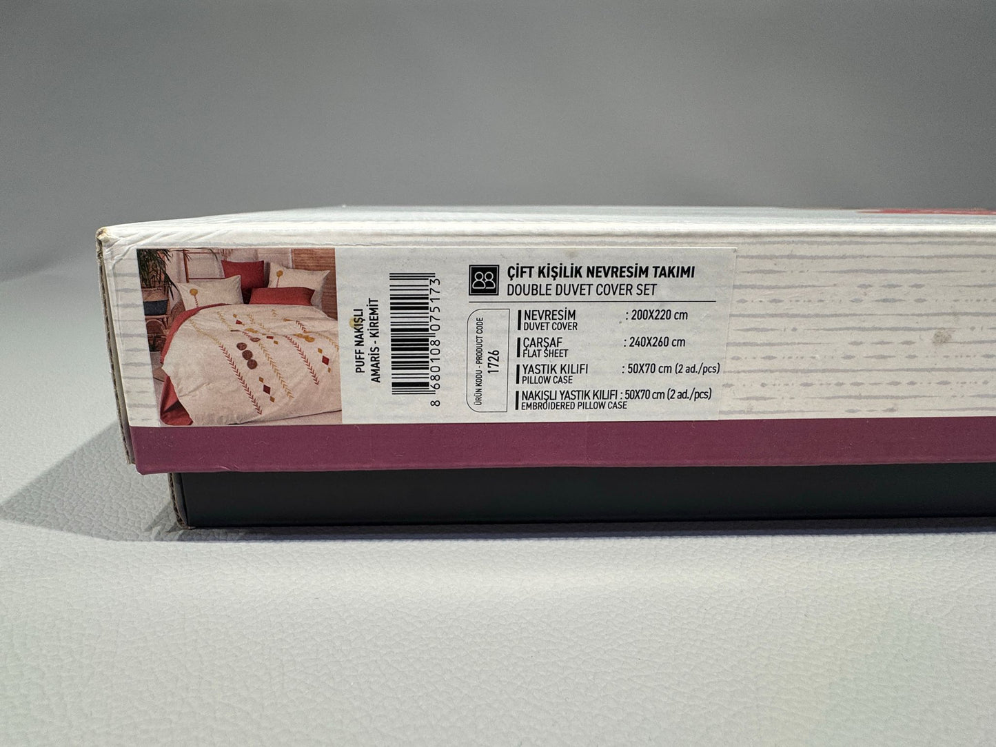 Bettwäsche Set für2 Person Puff Nakisli Amaris-Kiremit