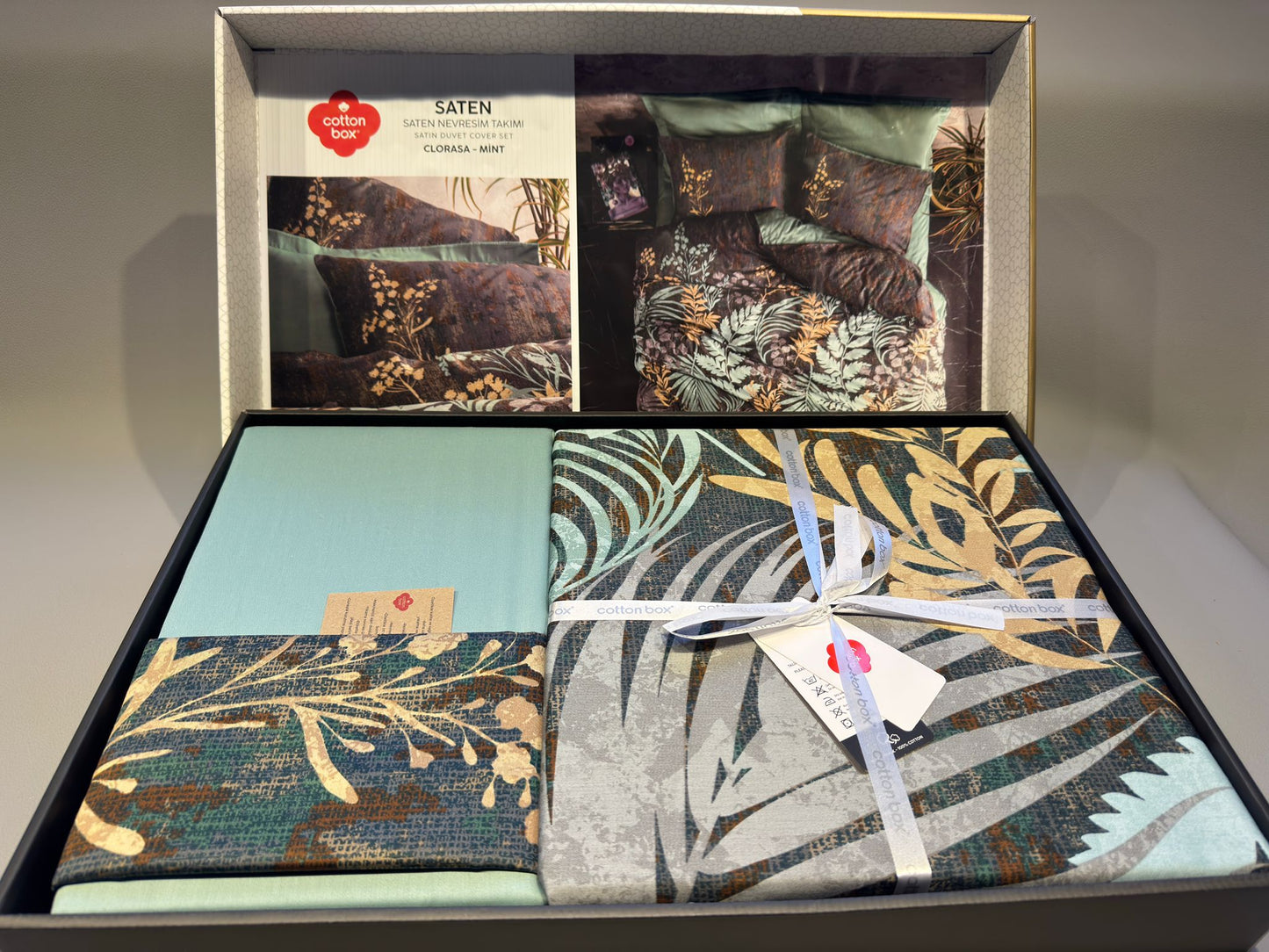 Bettwäsche Set für 2 Person Saten Clorasa-Mint