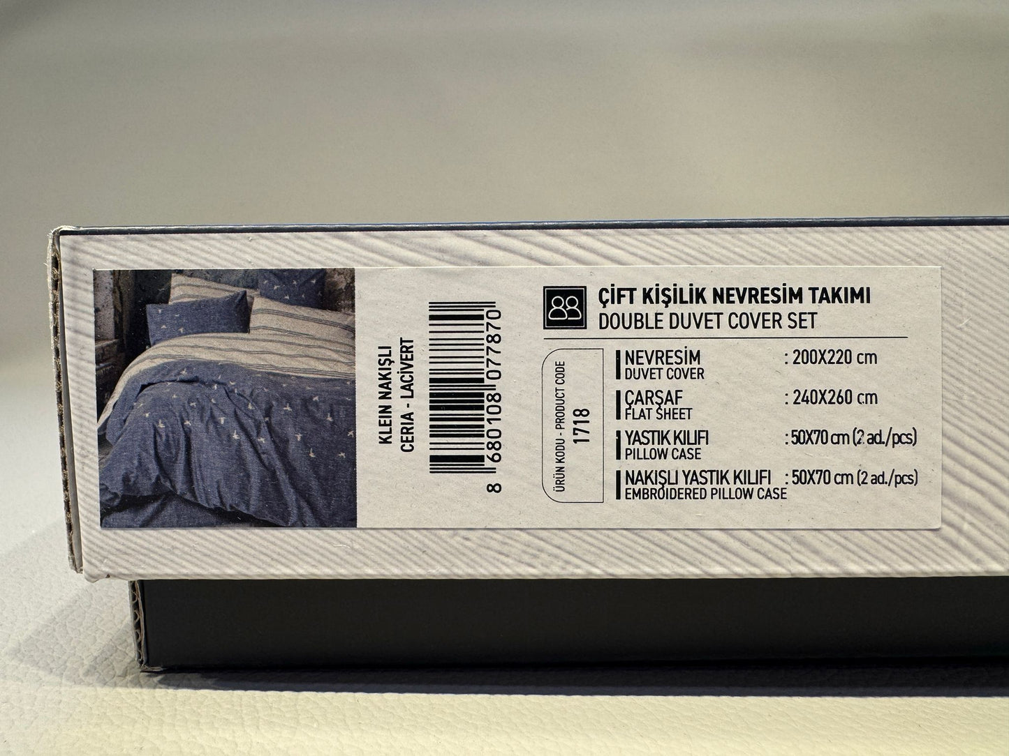 Bettwäsche Set für 2 Person Klein Nakisli Ceria-Lacivert