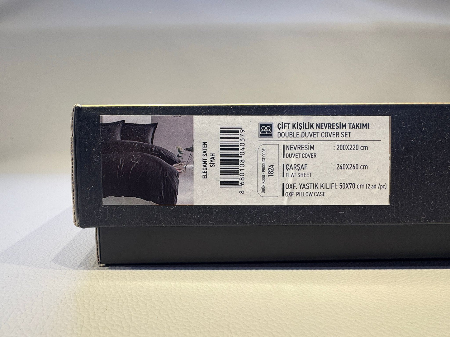 Bettwäsche Set für 2 Person Elegant Saten Siyah