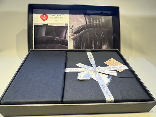 Bettwäsche Set für 2 Person Elegant Saten Siyah