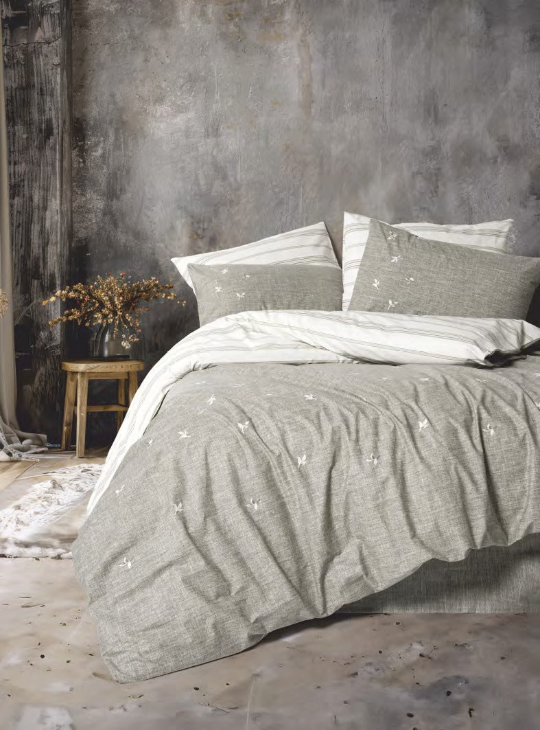 Bettwäsche Set für 2 Person Klein Nakisli Moke-Kahve