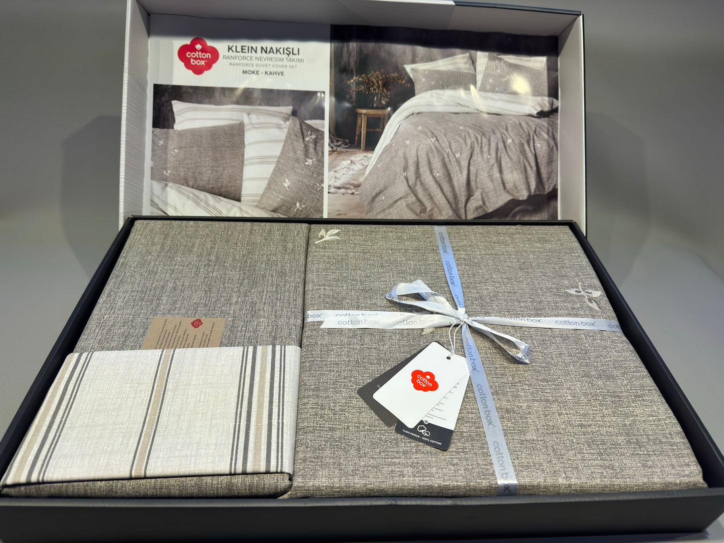 Bettwäsche Set für 2 Person Klein Nakisli Moke-Kahve